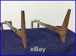 Mid Century Fireplace George Nelson Style Modern Andirons