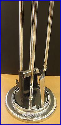 Mid Century Modern Alessandro Albrizzi Lucite and Chrome Fireplace Tool Set