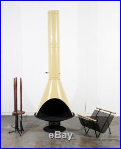 Mid Century Modern Fireplace Set Tools Malm Preway Green Black Sundburg Vintage