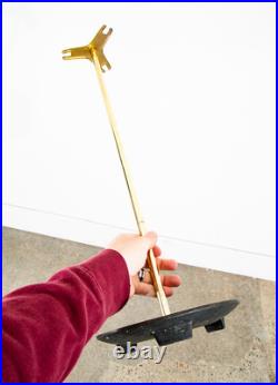 Mid Century Modern Fireplace Tools Brass Cast iron Pilgrim Seymour Nelson Metal