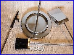 Mid Century Modern Lucite and Chrome Fireplace Tools Set Alessandro Albrizzi VTG
