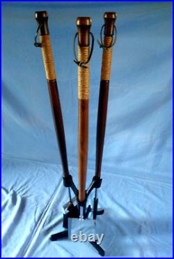 Mid Century Modern Vintage 1970's Era Fireplace Tool Set