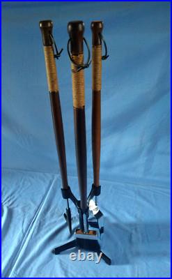 Mid Century Modern Vintage 1970's Era Fireplace Tool Set