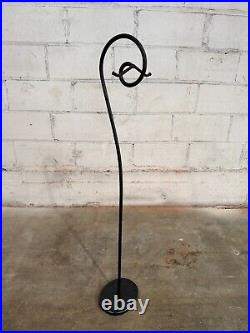 Minimalist Artisan Blacksmith Hand Forged Two Piece Fireplace Tool Set