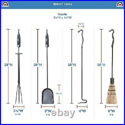 Minuteman International Large Leaf Fireplace Tool Set