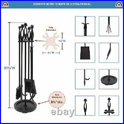 Minuteman International Lincoln Fireplace Tool Set Black New