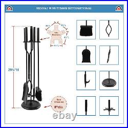 Minuteman International Neoclassic 5 Piece Iron Fireplace Tool Set withBase (Used)