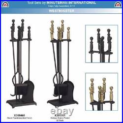 Minuteman International Westminster 5-piece Antique Brass Fireplace Tool Set