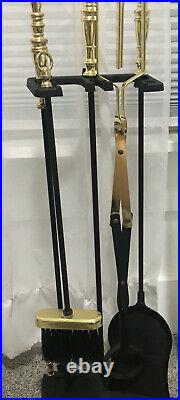 Minuteman Polished Brass Plated & Black Oxford Tool Set