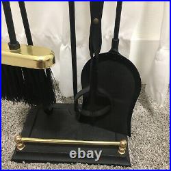 Minuteman Polished Brass Plated & Black Oxford Tool Set