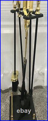 Minuteman Polished Brass Plated & Black Oxford Tool Set