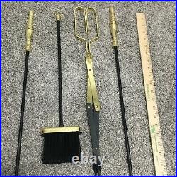 Minuteman Polished Brass Plated & Black Oxford Tool Set