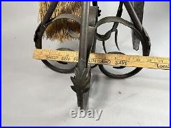 Mix Set Vintage and Not Vintage Heavy 18 Lb Metal Fireplace Tool Set & Stand