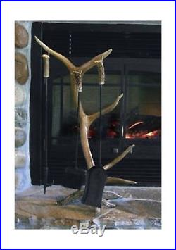 Mountain Mike's Reproductions Antler Fireplace Tool Set NO TAX