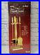NEW Vintage Sears Classic 5 Piece Fireplace Toolset Polished Brass #32-4523