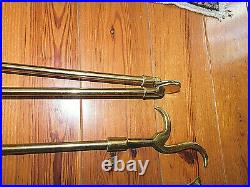 Never Used Va Metalcrafters 5 Piece All Brass Fireplace Tool Set