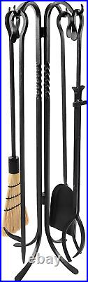 Onal Shepherd'S Hook Ii 33In 5Piece Fireplace Tool Set Wr2133 Black