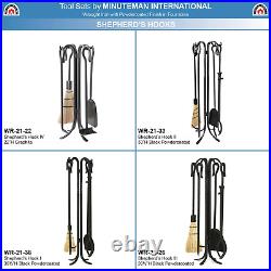 Onal Shepherd'S Hook Ii 33In 5Piece Fireplace Tool Set Wr2133 Black