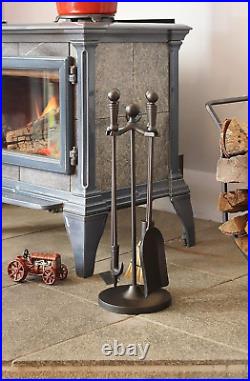 Paxton 4-Piece Mini Fireplace Stove Tool Set, Black
