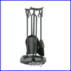 Pilgrim 5 Piece Compact Wood Stove Tool Set Matte Black