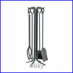 Pilgrim 5 Piece Forged Hearth Fireplace Toolset Matte Black