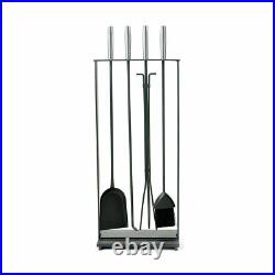 Pilgrim 5 Piece Modern Fireplace Toolset Matte Black