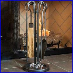 Pilgrim 5 Piece Raised Hearth Toolset Vintage Iron