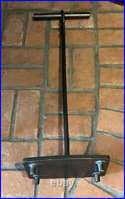 Pilgrim 5 Piece Soldiered Row Fireplace Toolset Vintage Iron Woodstove Tools