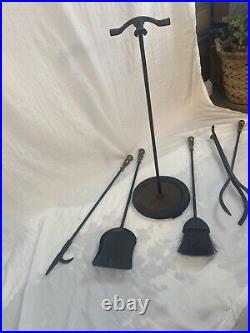 Pilgrim Hearth Vintage Tool Set, Iron Set For Wood Stove Or Fire Place