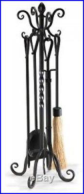 Pilgrim Home And Hearth 19008 Napa Forge Victorian Fireplace Tool Set, Brushed