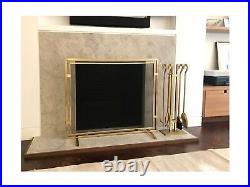 Pilgrim Home and Hearth 18086 Sinclair Fireplace Tool Set, Burnished Brass, 2