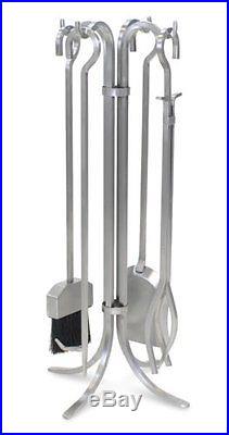 Pilgrim Home and Hearth 18092 Newport Fireplace Tool Set, Stainless Steel