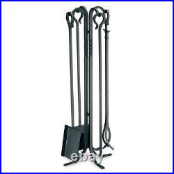 Pilgrim Home and Hearth Pilgrim 18001 Lodge Fireplace Tool Set 39 Tall Black