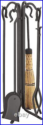 Pilgrim Home and Hearth Pilgrim Forged Iron Fireplace Tool Set 28, Warm Matt
