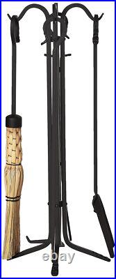 Pilgrim Home and Hearth Pilgrim Forged Iron Fireplace Tool Set 28, Warm Matt
