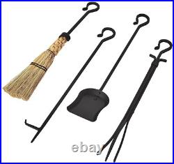 Pilgrim Home and Hearth Pilgrim Forged Iron Fireplace Tool Set 28, Warm Matt