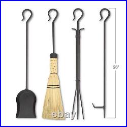 Pilgrim Home and Hearth Pilgrim Forged Iron Fireplace Tool Set 28, Warm Matt