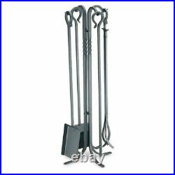 Pilgrim Lodge Fireplace Tool Set Matte Black