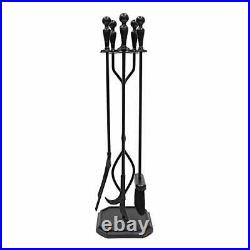 Plymouth 5-piece Fireplace Tool Set Square Base