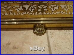 RARE Vintage Brass Fireplace Fender Ex Long 62 Can attach Fireplace Tool Sets