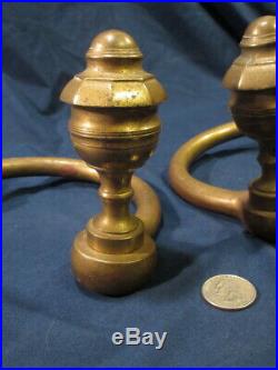 Rare Set Antique Fireplace Jamb Hooks for fireplace tools. Large 1890 Bronze