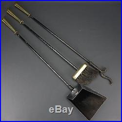 Rare Vintage Mid Century Modern Tool Set for Fireplace Hearth Tools 4 piece