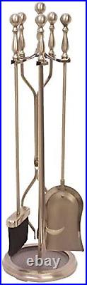 Rocky Mountain Goods Fireplace Tool Set 31 Shovel, Brush, Poker, Tongs, Stand