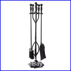 Rustic Fireplace Tools 5 Pieces Wrought Iron Tool Set Fireset Firepit Fire