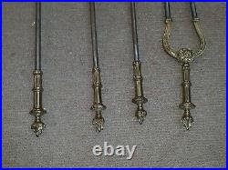 Set Bronze Fireplace Tools Antique French Style 20th century