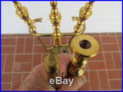 Solid Brass 3 Piece Fireplace Tool Set. Used Only A Few Times