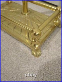 Solid Brass Fireplace Tool Set 4 Pieces
