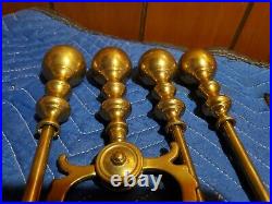 Solid Brass Fireplace Tool Set 4 Pieces