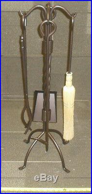 Stoll Oil Rubbed Bronze 5 Piece Twisted Rope Fireplace Tool Set