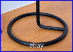 Studio Brass Metal Wrought Iron Brutalist Sculptural Fireplace Tool Set Mcm Vtg
